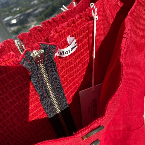 Reformation NWT Augusta Top Cherry - Picture 4 of 6